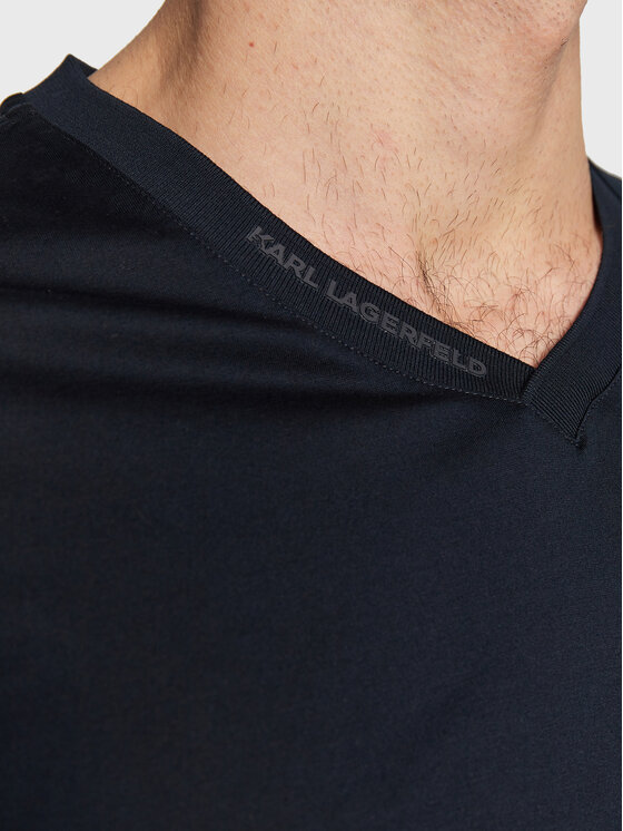 KARL LAGERFELD KARL LAGERFELD Pikkade varrukatega T-särk 755000 524200 Tumesinine Regular Fit
