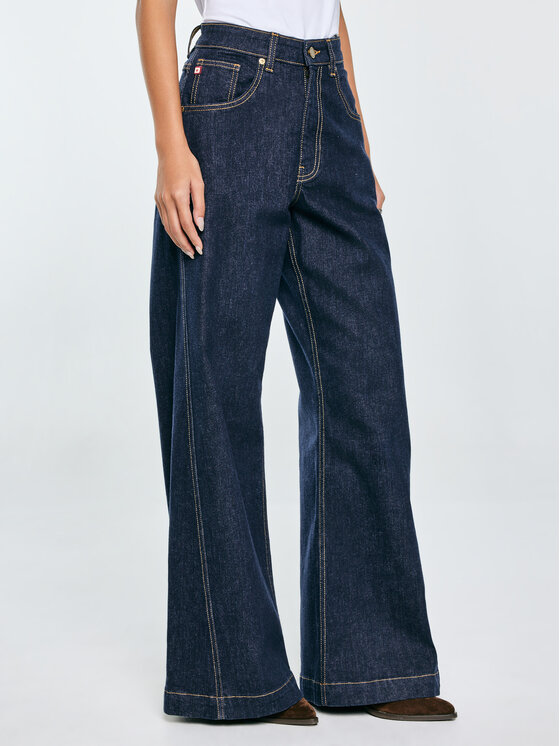BIG STAR BIG STAR Jeansy BARB Granatowy Wide Fit