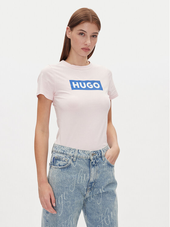 HUGO HUGO T-Shirt Classic Tee_B 50510772 Różowy Slim Fit