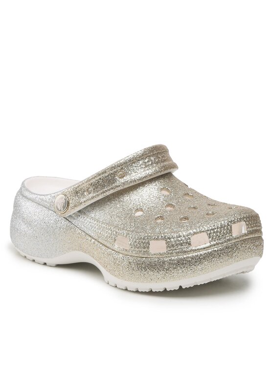 Crocs Чехли Clscplatform Ombreglitterclogw 207933 Златист