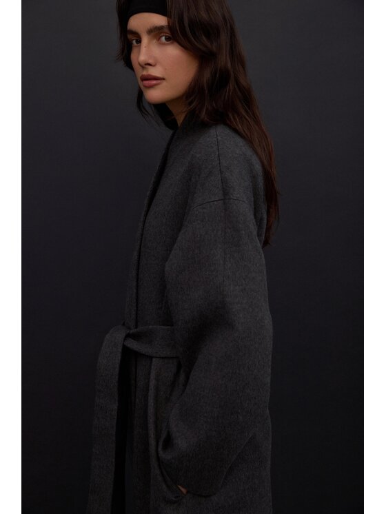 Estro Estro Kabát ER00117913 Šedá Loose Fit