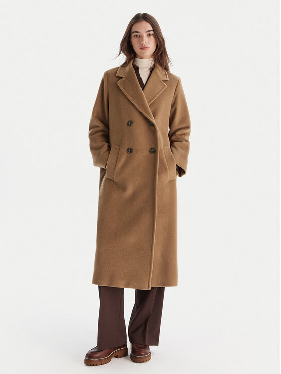 Weekend Max Mara Weekend Max Mara Palton de lână Zufolo 2525016092 Maro Regular Fit