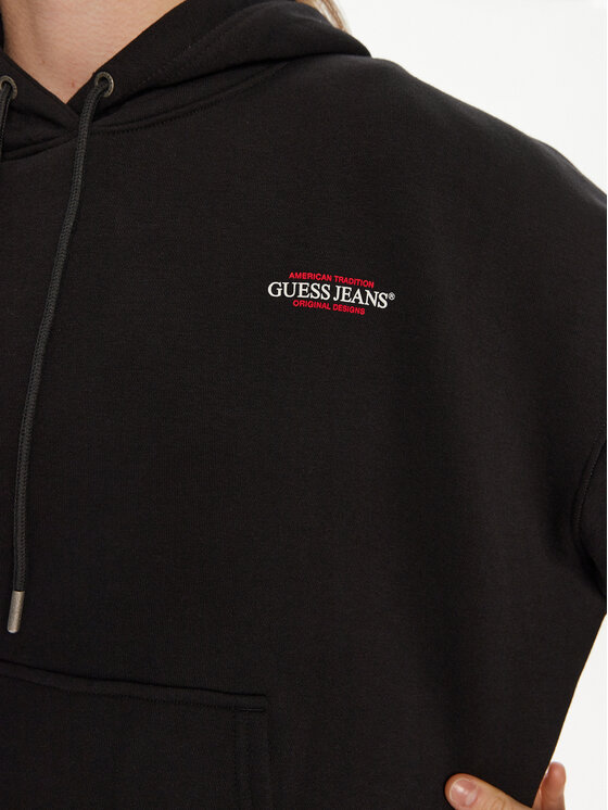 Guess Jeans Guess Jeans Džemperis W4BQ21 KC811 Juoda Regular Fit