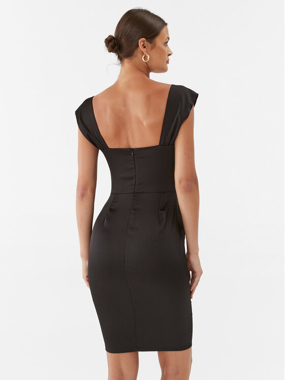 Rinascimento Rinascimento Kokteilinė suknelė CFC0115251003 Juoda Slim Fit