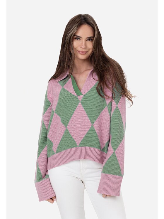 LAURELLA LAURELLA Sveter Laurella 6TU037923 Zelená Regular Fit