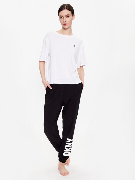 DKNY DKNY Koszulka piżamowa YI2422635 Biały Loose Fit