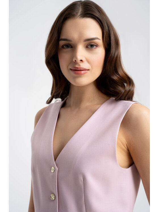 CLICK CLICK Γιλέκο 71-0054 Ροζ Regular Fit