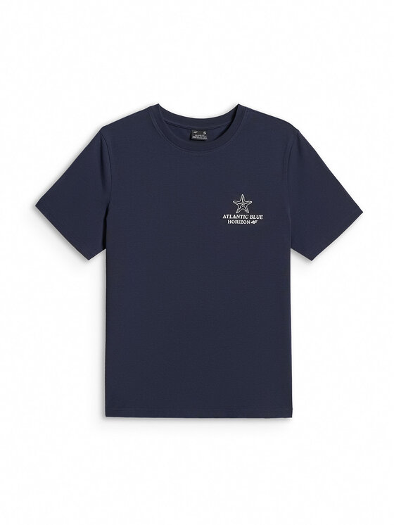 4F 4F T-Shirt OCEANS KEEPERS Granatowy Relaxed Fit