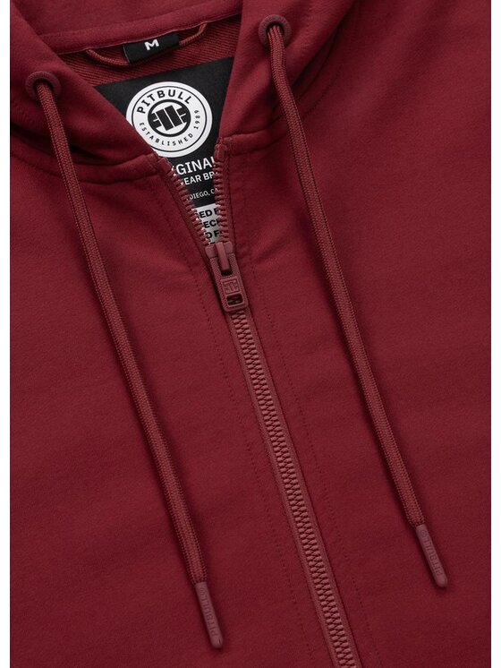 PITBULL PITBULL Bluza SMALL LOGO NUGGET Bordowy Regular Fit