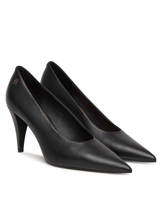 Tommy Hilfiger Tommy Hilfiger Pantofi pumps Th Smooth Leather Pump FW0FW08960 Negru