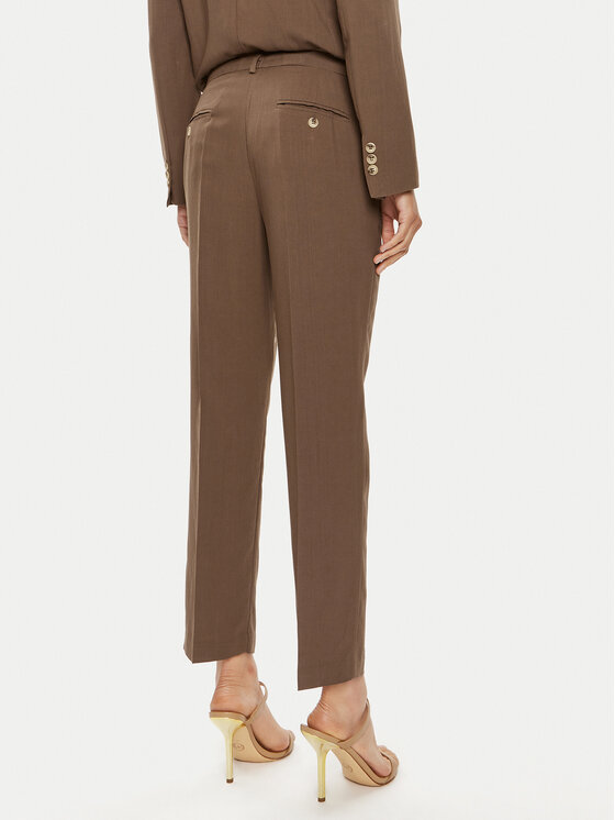 ViCOLO ViCOLO Spodnie materiałowe TB1564 Brązowy Regular Fit