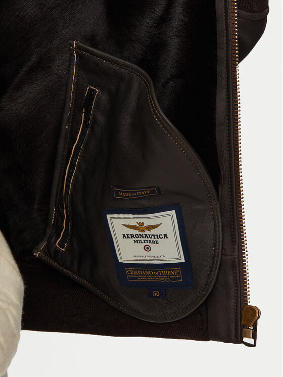 Aeronautica Militare Aeronautica Militare Prijelazna jakna 242PN1611763 Smeđa Regular Fit