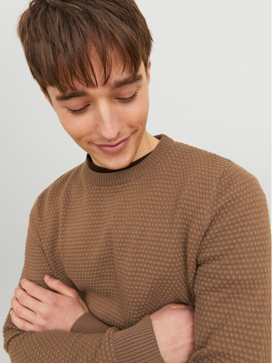 Jack&Jones Jack&Jones Džemper 12212816 Smeđa Regular Fit