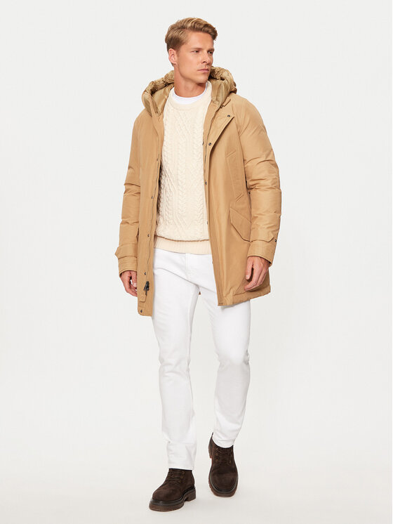 Woolrich Woolrich Kurtka puchowa CFWOOU0487MRUT0001 Beżowy Regular Fit