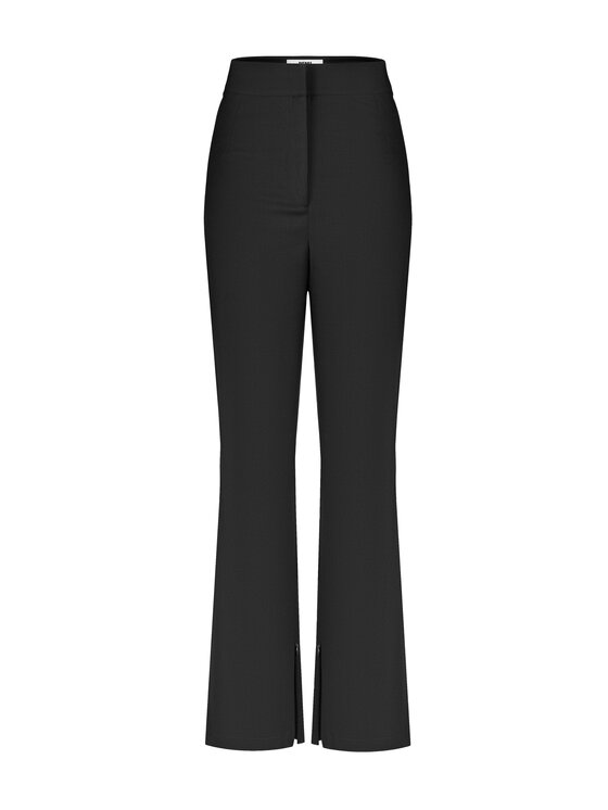 BENU BENU Spodnie garniturowe z zamkami Czarny Slim Fit