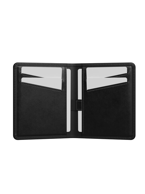 James Hawk James Hawk Mały Portfel Męski Męski skórzany portfel slim z RFID Czarny