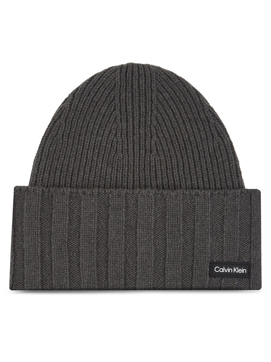 Calvin Klein Calvin Klein Čepice Elevated Rib Beanie K50K510985 Šedá