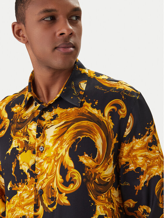 Versace Jeans Couture Versace Jeans Couture Marškiniai 80GAL2R0 NS757 Juoda Regular Fit