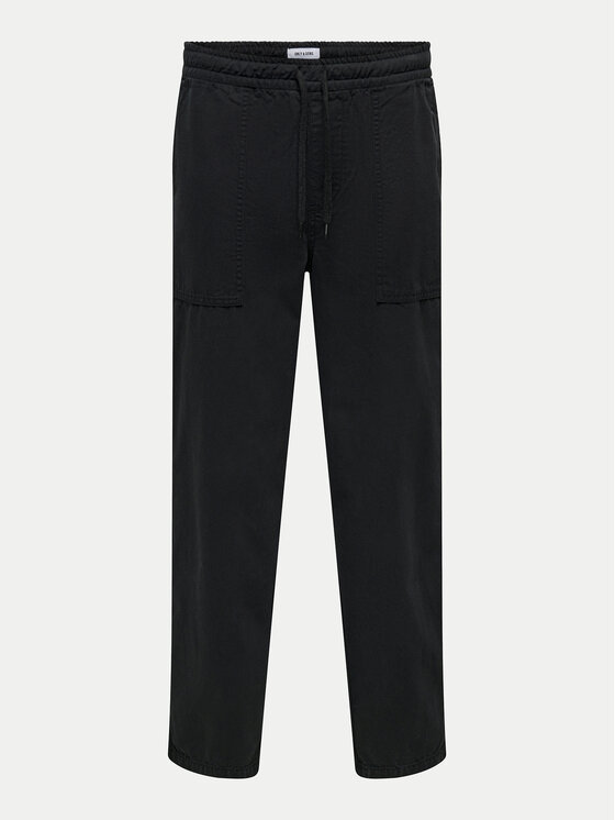 Only & Sons Only & Sons Spodnie materiałowe Sinus 22030239 Czarny Loose Fit