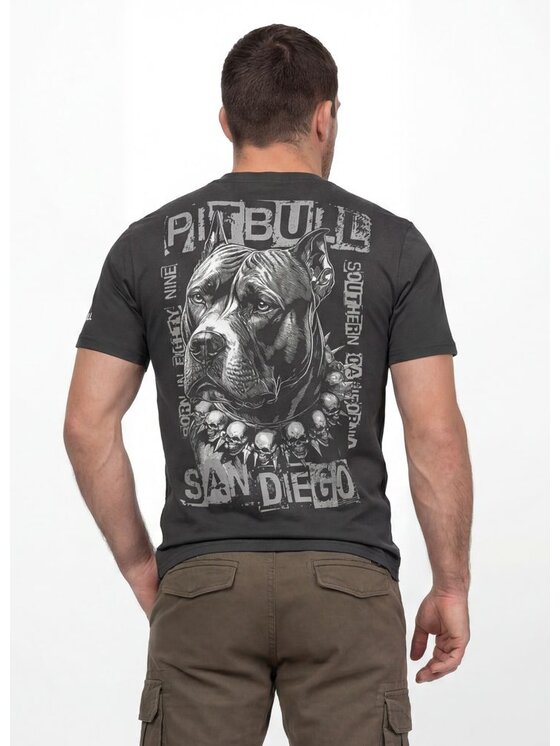 PITBULL PITBULL T-Shirt BLACKY Szary Regular Fit