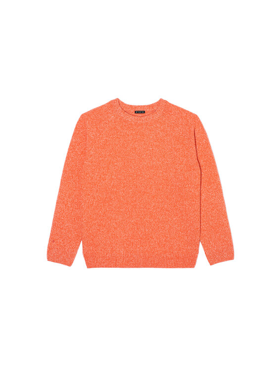 B SIDES B SIDES Sweter DARWIN Pomarańczowy Regular Fit