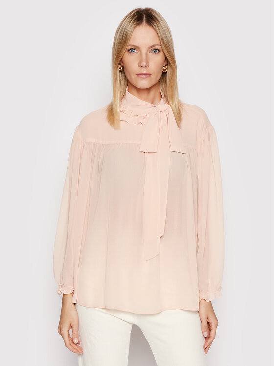 Sisley Bluza 593YLQ004 Bež Regular Fit