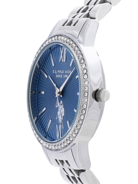 U.S. Polo Assn. U.S. Polo Assn. Комплект часовник и гривна Faith USP6392TW Сребрист