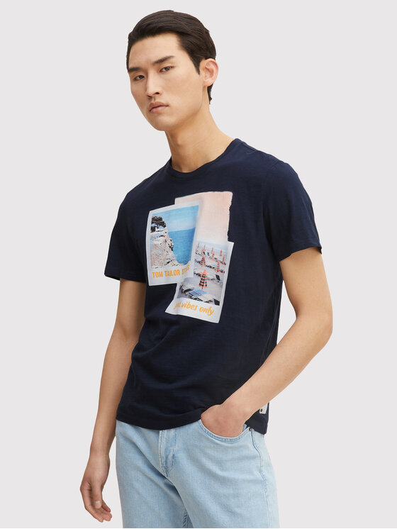 Tom Tailor Tricou 1031626 Bleumarin Regular Fit