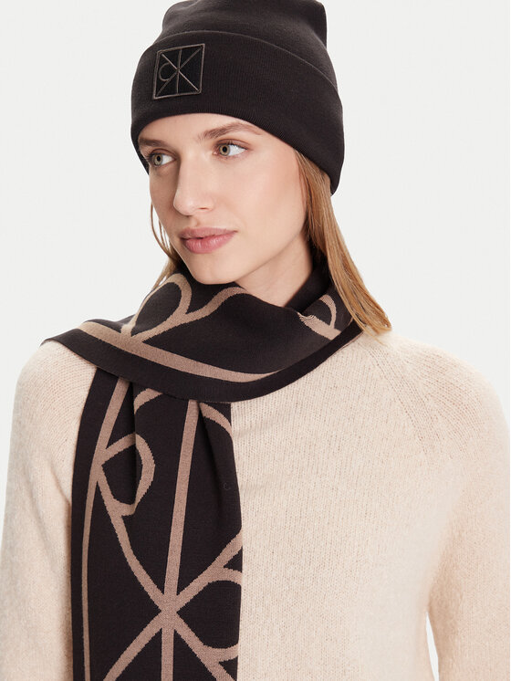 Calvin Klein Calvin Klein Комплект шал и шапка LV04D0007G Черен