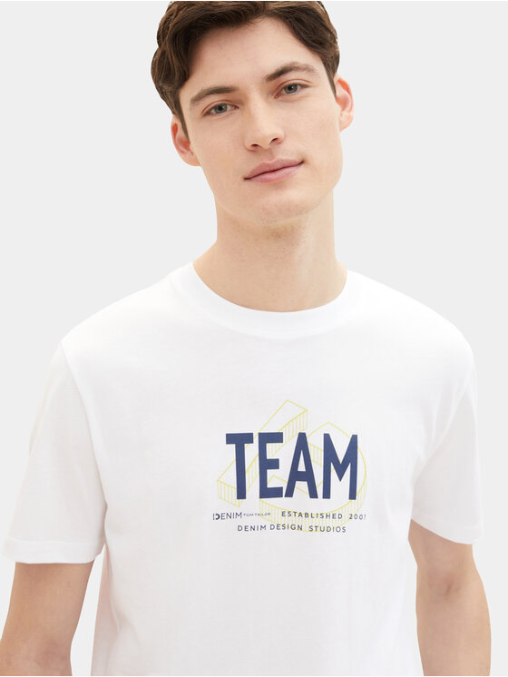 Tom Tailor Denim Tom Tailor Denim T-shirt 1040838 Bijela Regular Fit