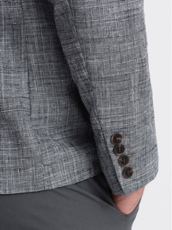 Ombre Ombre Sako OM-BLZB-0128 Šedá Regular Fit