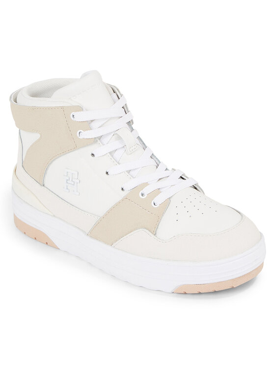 Tommy Hilfiger Tommy Hilfiger Snīkeri Th Hi Basket Sneaker FW0FW07308 Balts