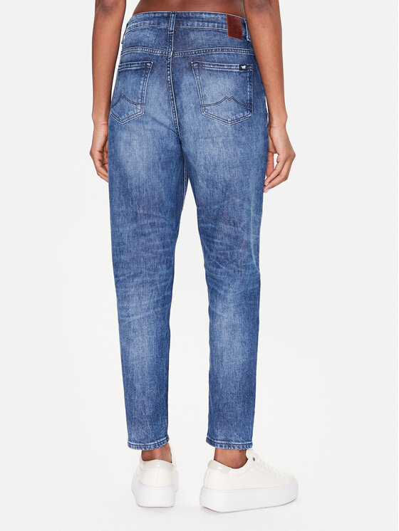 Mustang Mustang Jeans hlače Charlotte 1013597 Mornarsko modra Mom Fit
