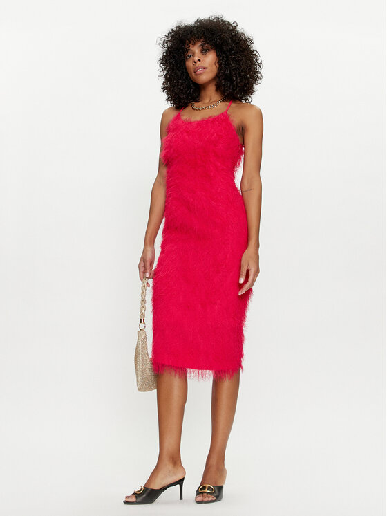 TWINSET TWINSET Sukienka koktajlowa 241TP2430 Różowy Regular Fit