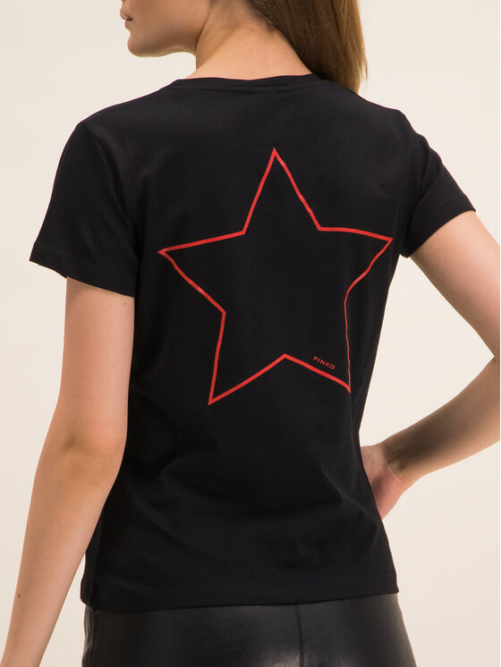 Pinko Pinko Marškinėliai Patacia T 20201 BLK01 1G14X4 Y5B7 Juoda Regular Fit