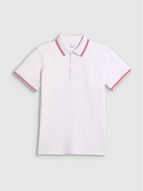4F 4F Polo STREFA KIBICA Biały Regular Fit