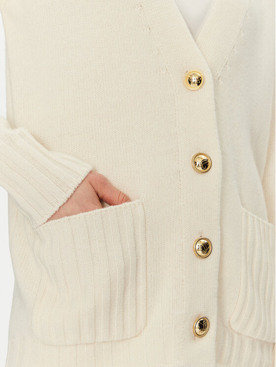 Luisa Spagnoli Luisa Spagnoli Kardigan Canolo 58505 Écru Regular Fit