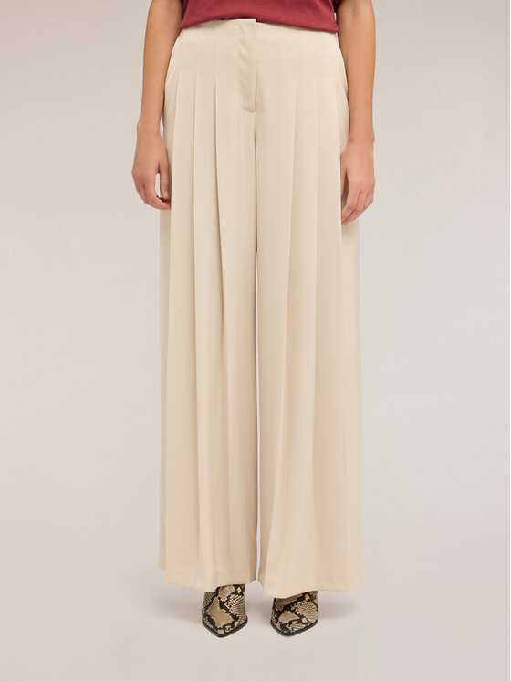 Motivi Motivi Pantaloni di tessuto P009Q004207N002 Bianco Baggy Fit