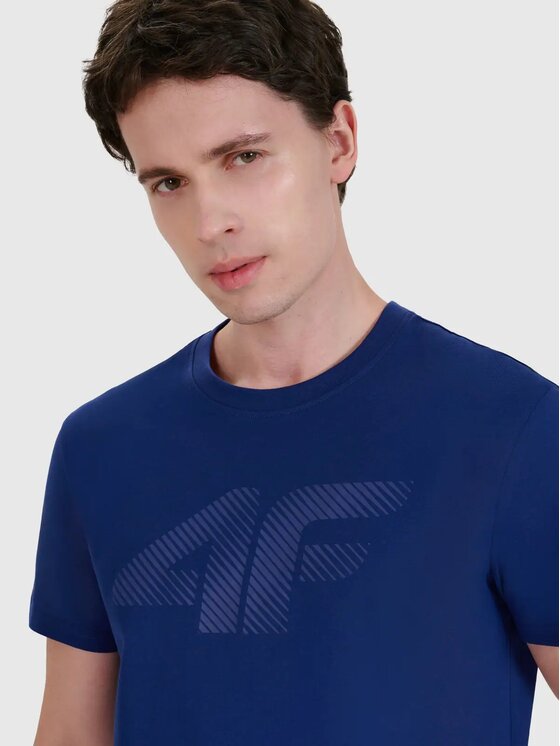 4F 4F T-Shirt 4FWMM00TTSHM2257-031S Σκούρο μπλε Regular Fit