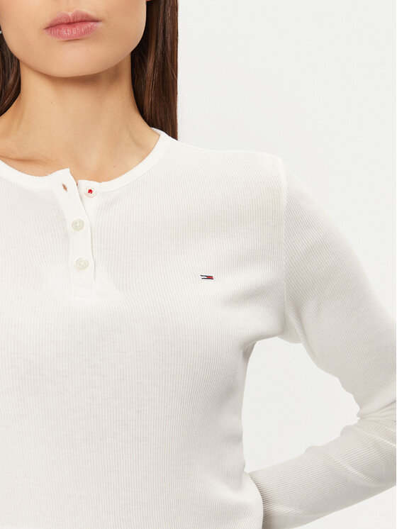 Tommy Jeans Tommy Jeans Majica DW0DW19501 Bijela Slim Fit