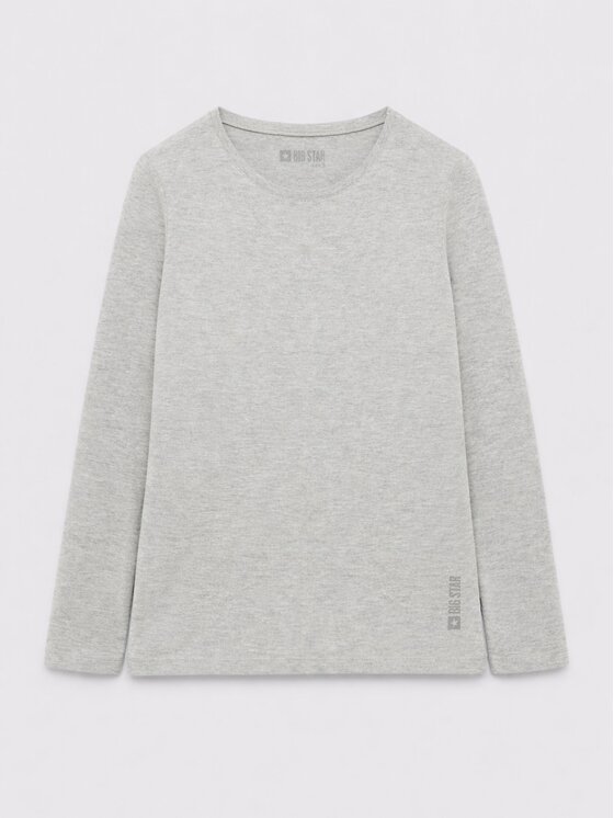 BIG STAR BIG STAR Longsleeve CLASSIC Szary Slim Fit