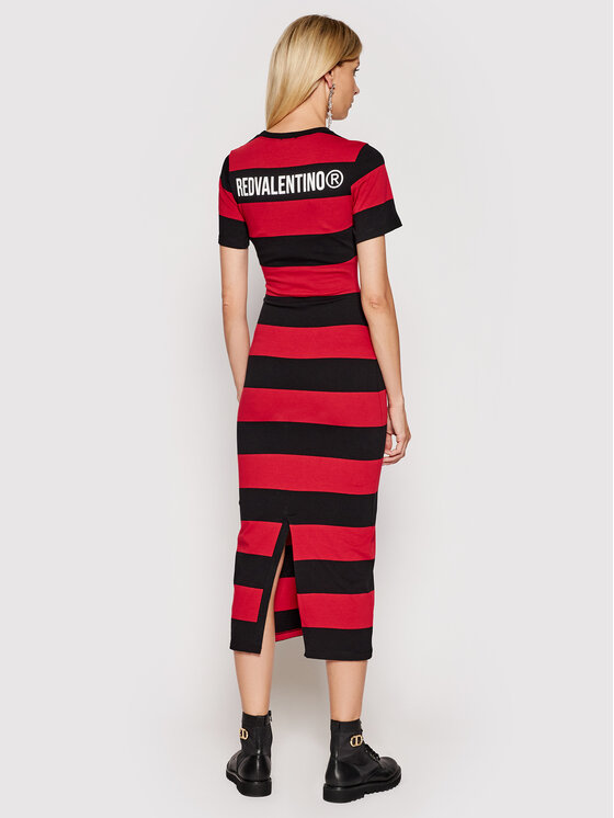 Red Valentino Red Valentino Hétköznapi ruha WR3MJ07G Piros Slim Fit