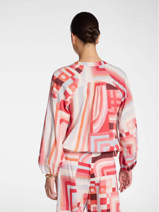 Elena Mirò Elena Mirò Bluzka 2008Z000057N041 Czerwony Regular Fit