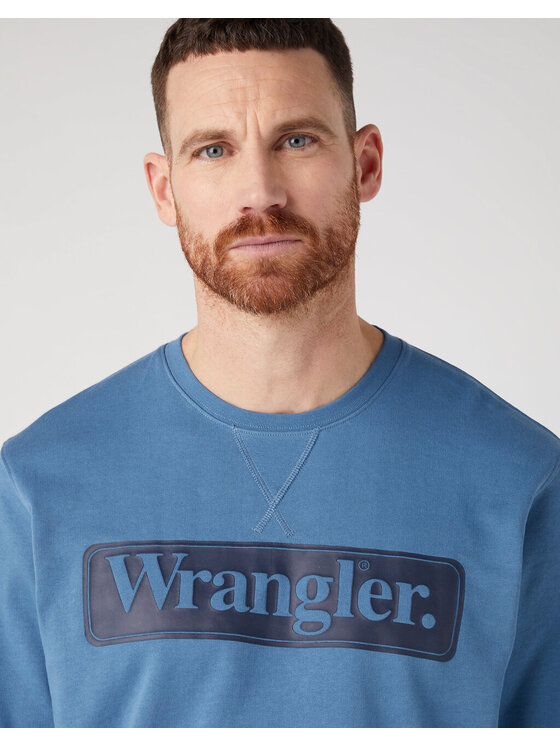 Wrangler Wrangler Felpa SEASONAL CREW Blu Regular Fit