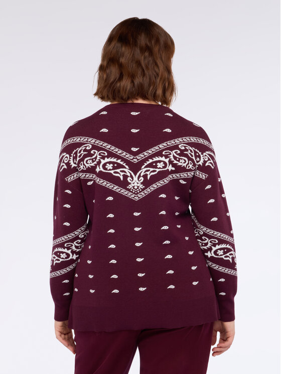 Fiorella Rubino Fiorella Rubino Cardigan M783L008181N0Z6 Bordeaux Regular Fit