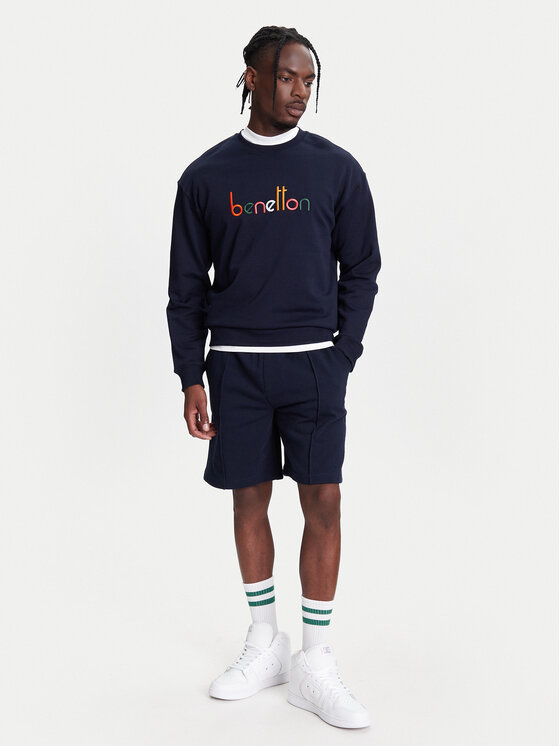 United Colors Of Benetton United Colors Of Benetton Majica dugih rukava 3FWYU109S Tamnoplava Regular Fit