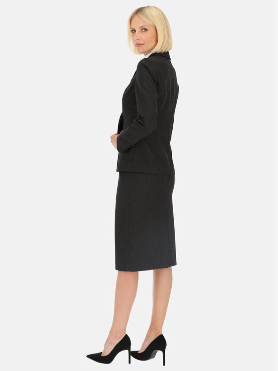 Potis & Verso Potis & Verso Spódnica ołówkowa Kera Czarny Slim Fit