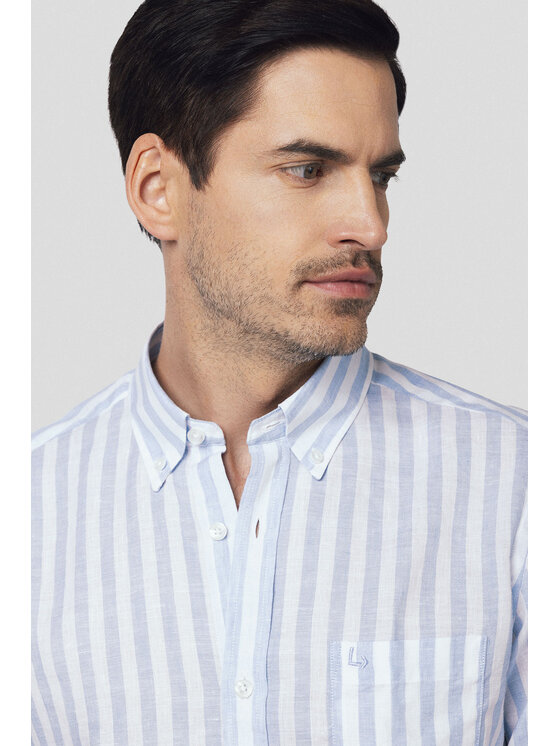 Lancerto Lancerto Koszula Othilie KO073125000001 Niebieski Slim Fit