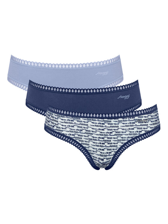 Sloggi Sloggi Set 3 parov spodnjih hlačk Go Crush 10219671 Modra