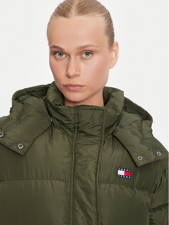 Tommy Jeans Tommy Jeans Geacă din puf Alaska DW0DW18860 Verde Regular Fit